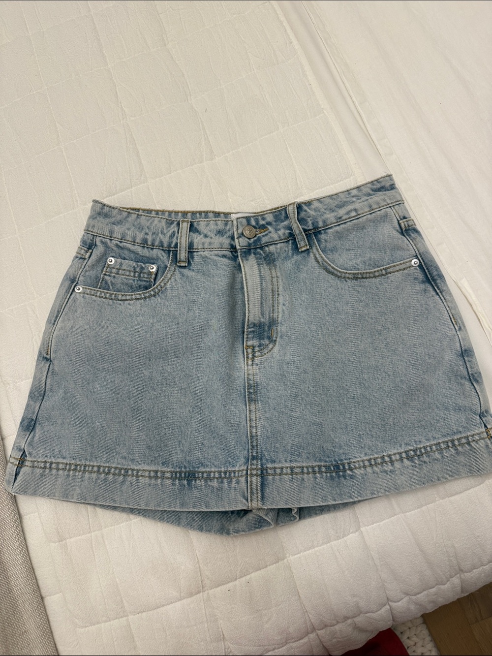 Princess Polly Light Blue Denim Mini Skirt